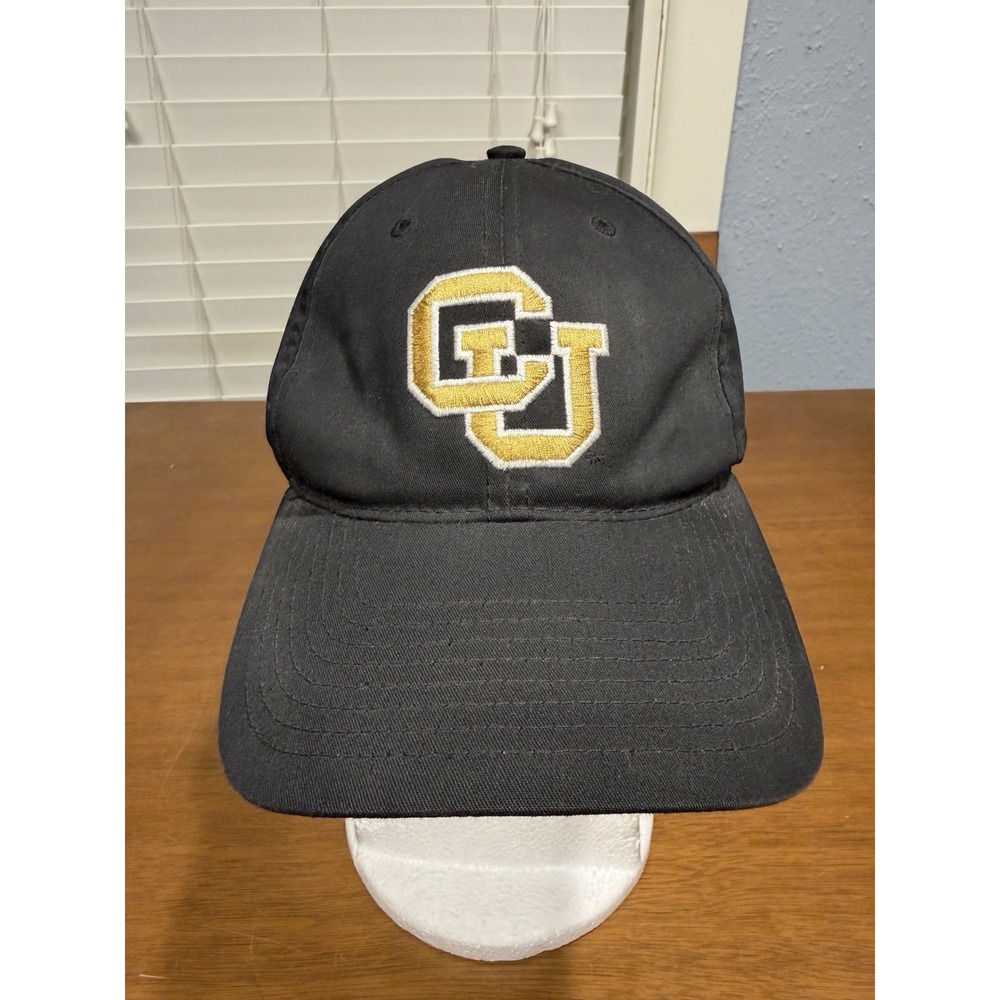 Colorado Buffaloes Vintage Hat Cap Twins Enterprise Black Gold CU Logo SnapBack